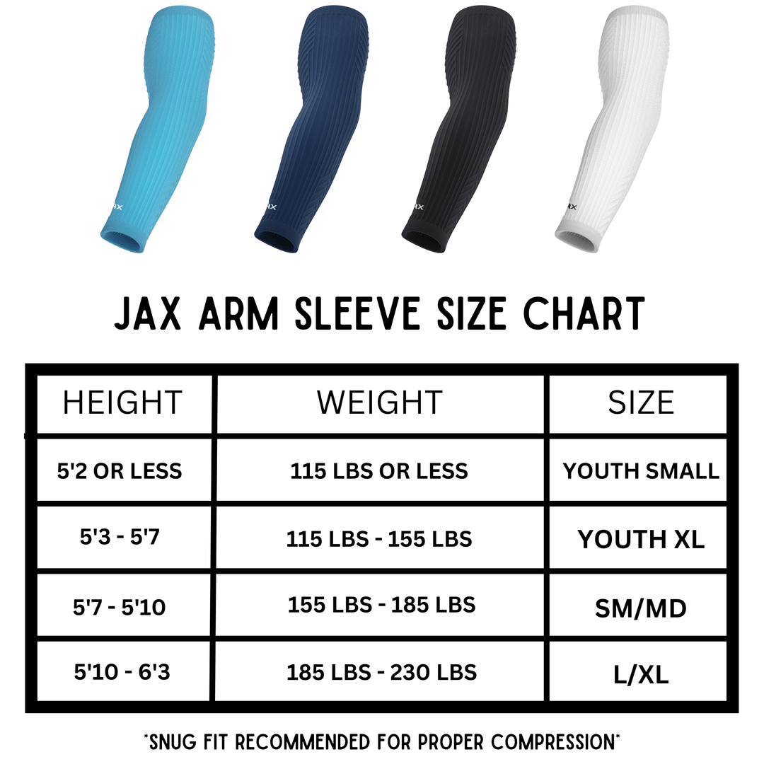 Jax Restore Recovery Premium Arm Sleeve - White